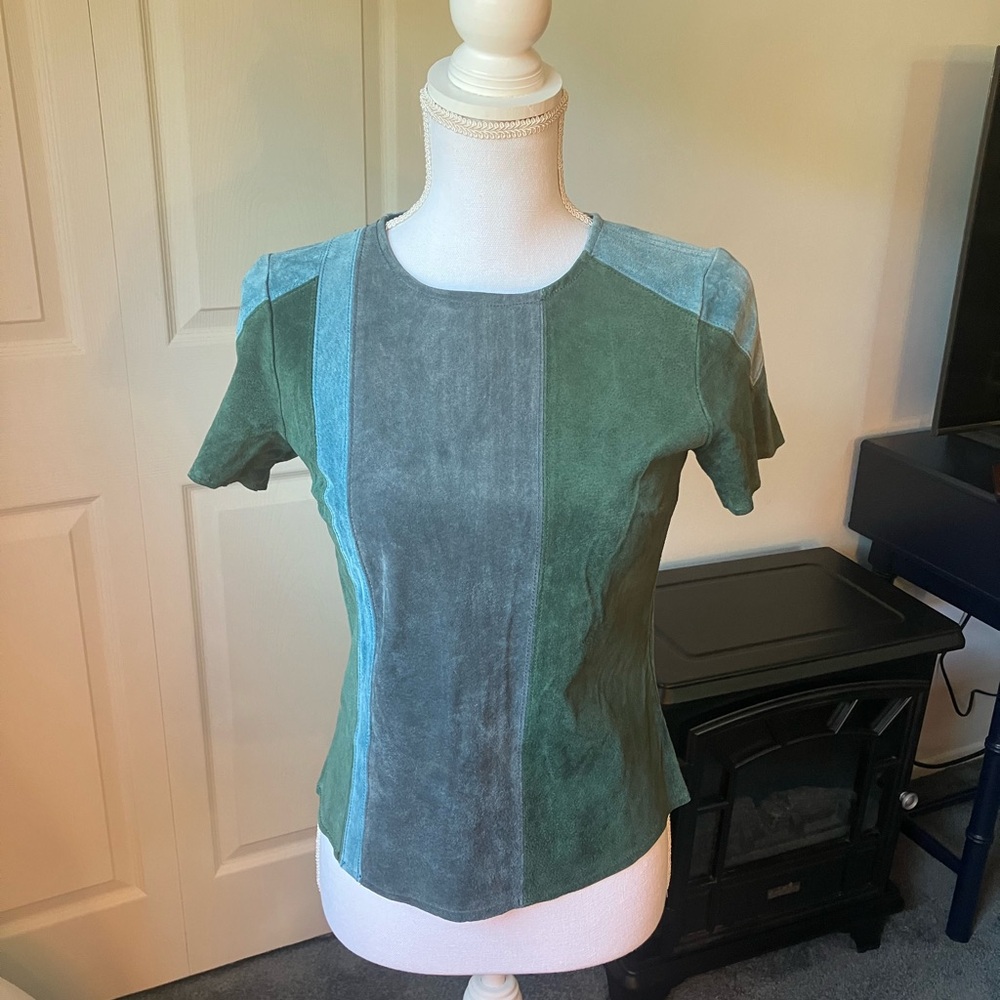 PJK Patterson J. Kincaid short sleeve suede shirt/jacket XS
